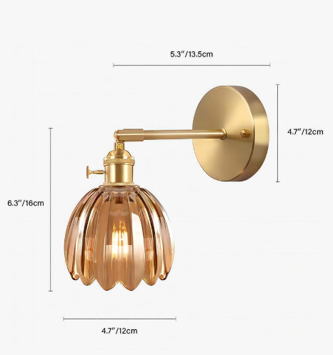 Classic Glass Tulip Wall Light