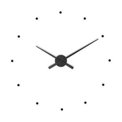 Simple Large Black Wooden Wall Clock 40cm