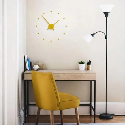 Simple Large Black Wooden Wall Clock 40cm - Befez