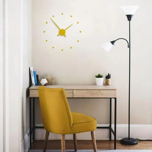 Simple Large Black Wooden Wall Clock 40cm - Befez