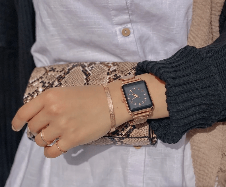 Simple Stainless Steel Bangle with Islamic Engraving
