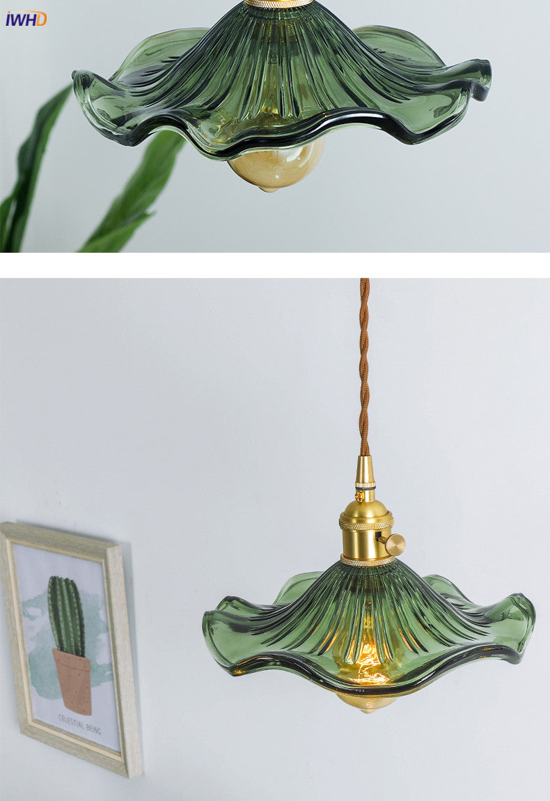 Stylish Glass Copper Pendant Light Fixture