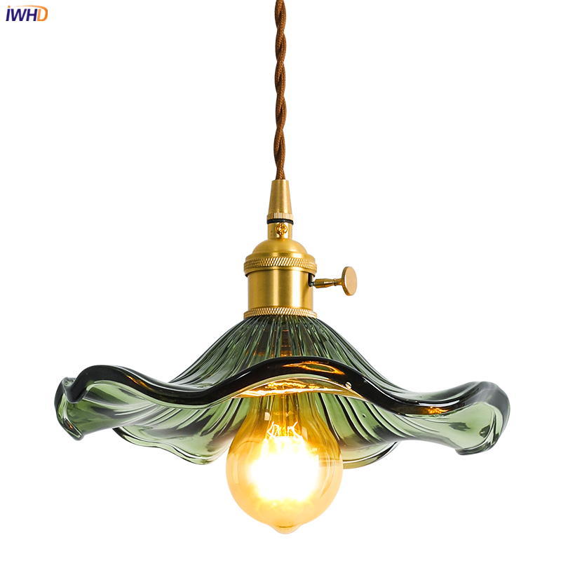 Stylish Glass Copper Pendant Light Fixture