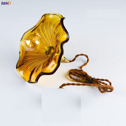 Stylish Glass Copper Pendant Light Fixture