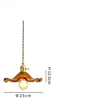 Stylish Glass Copper Pendant Light Fixture