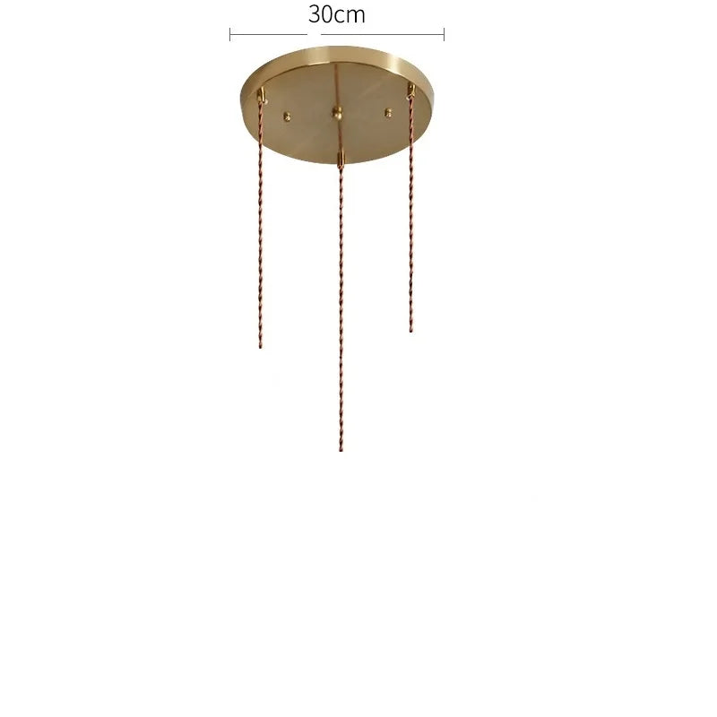 Stylish Glass Copper Pendant Light Fixture