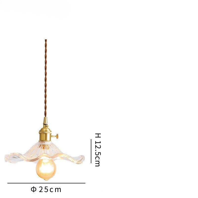 Stylish Glass Copper Pendant Light Fixture
