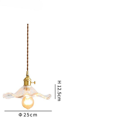Stylish Glass Copper Pendant Light Fixture
