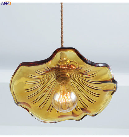 Stylish Glass Copper Pendant Light Fixture