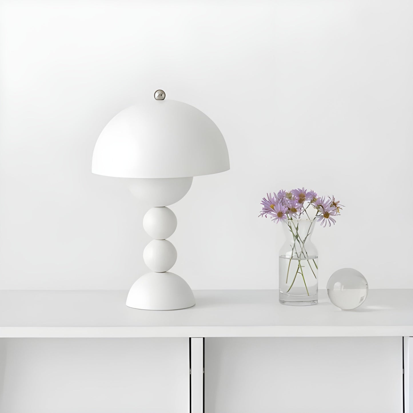 Simple White LED Desk Lamp with Dimmer