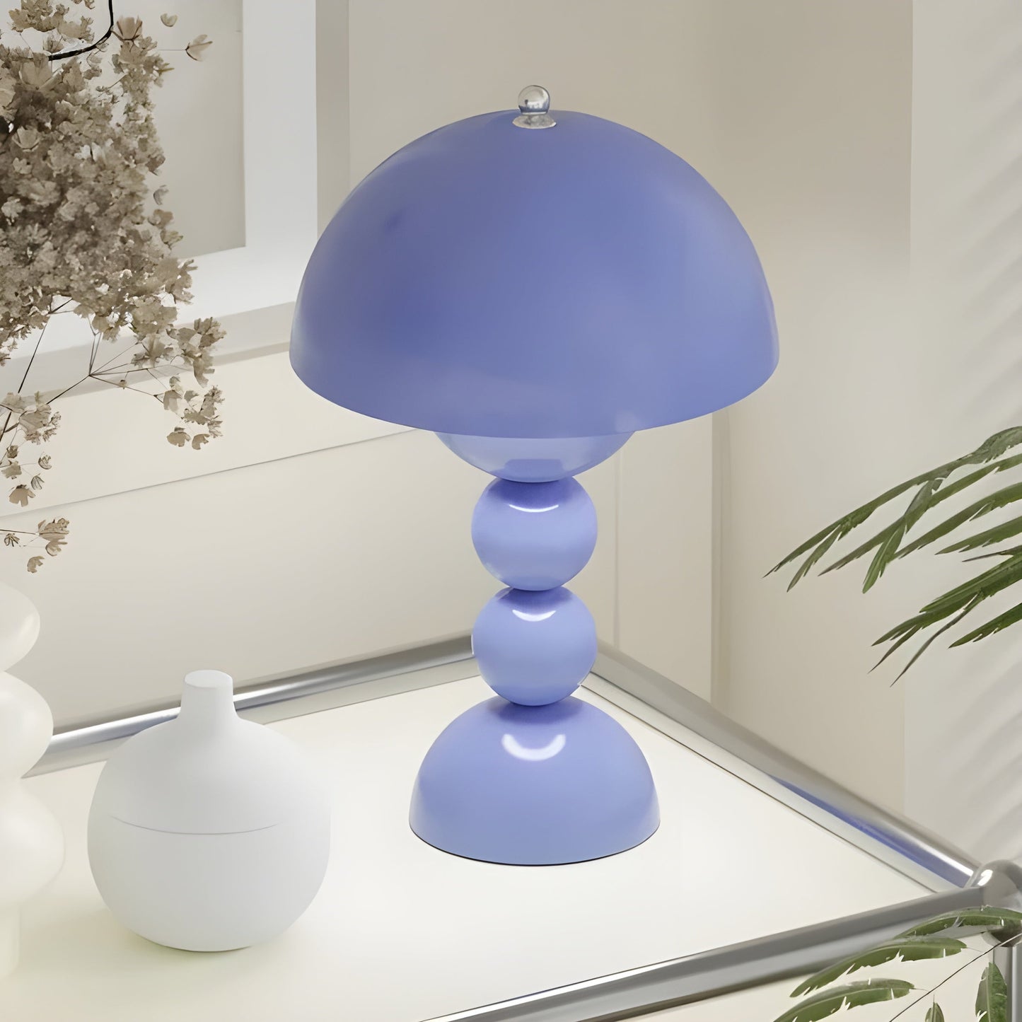 Simple White LED Desk Lamp with Dimmer
