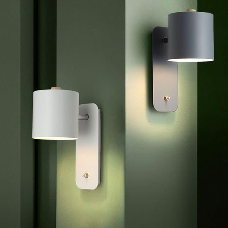 Simple White LED Wall Lamp with On/Off Switch