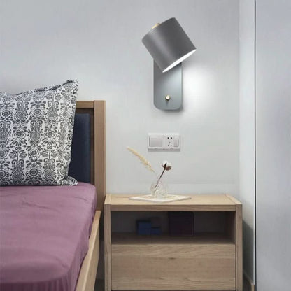 Simple White LED Wall Lamp with On/Off Switch