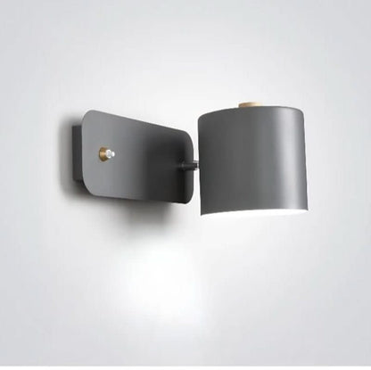 Simple White LED Wall Lamp with On/Off Switch