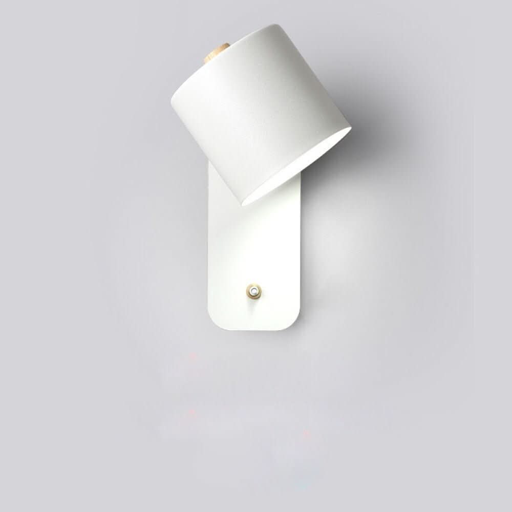 Simple White LED Wall Lamp with On/Off Switch