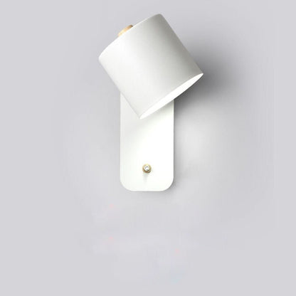 Simple White LED Wall Lamp with On/Off Switch