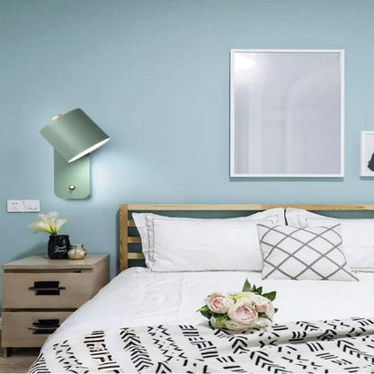 Simple White LED Wall Lamp with On/Off Switch