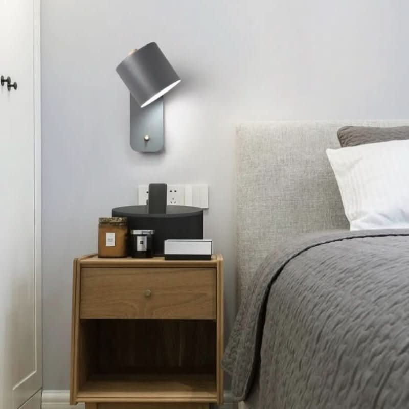 Simple White LED Wall Lamp with On/Off Switch