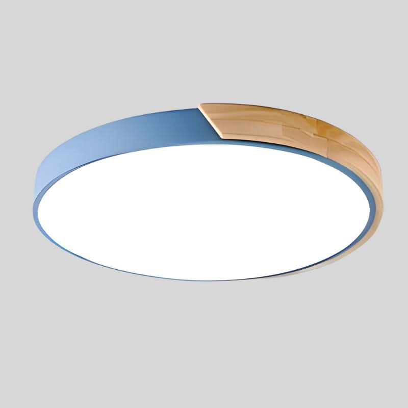 Scandinavian Wood LED Ceiling Lamp – Round Design