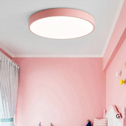 Scandinavian Wood LED Ceiling Lamp – Round Design