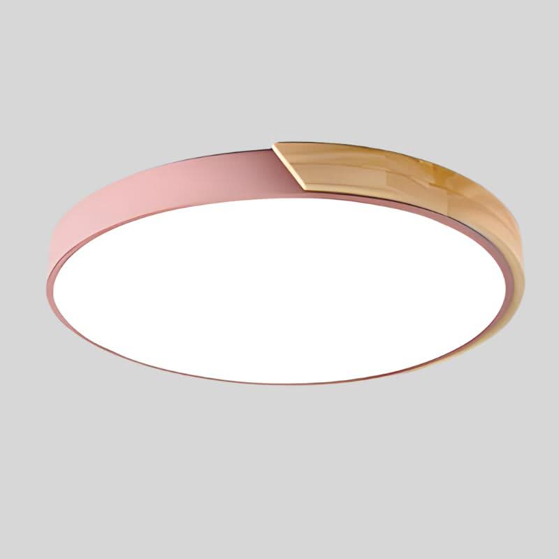 Scandinavian Wood LED Ceiling Lamp – Round Design