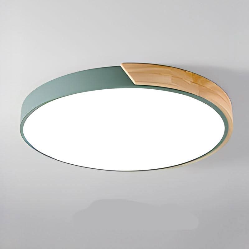 Scandinavian Wood LED Ceiling Lamp – Round Design