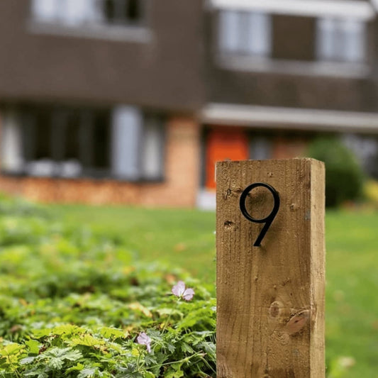 Befez | Contemporary Black Aluminum House Number Sign - Befez