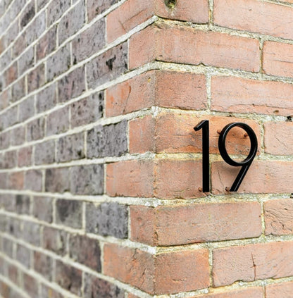 Befez | Contemporary Black Aluminum House Number Sign