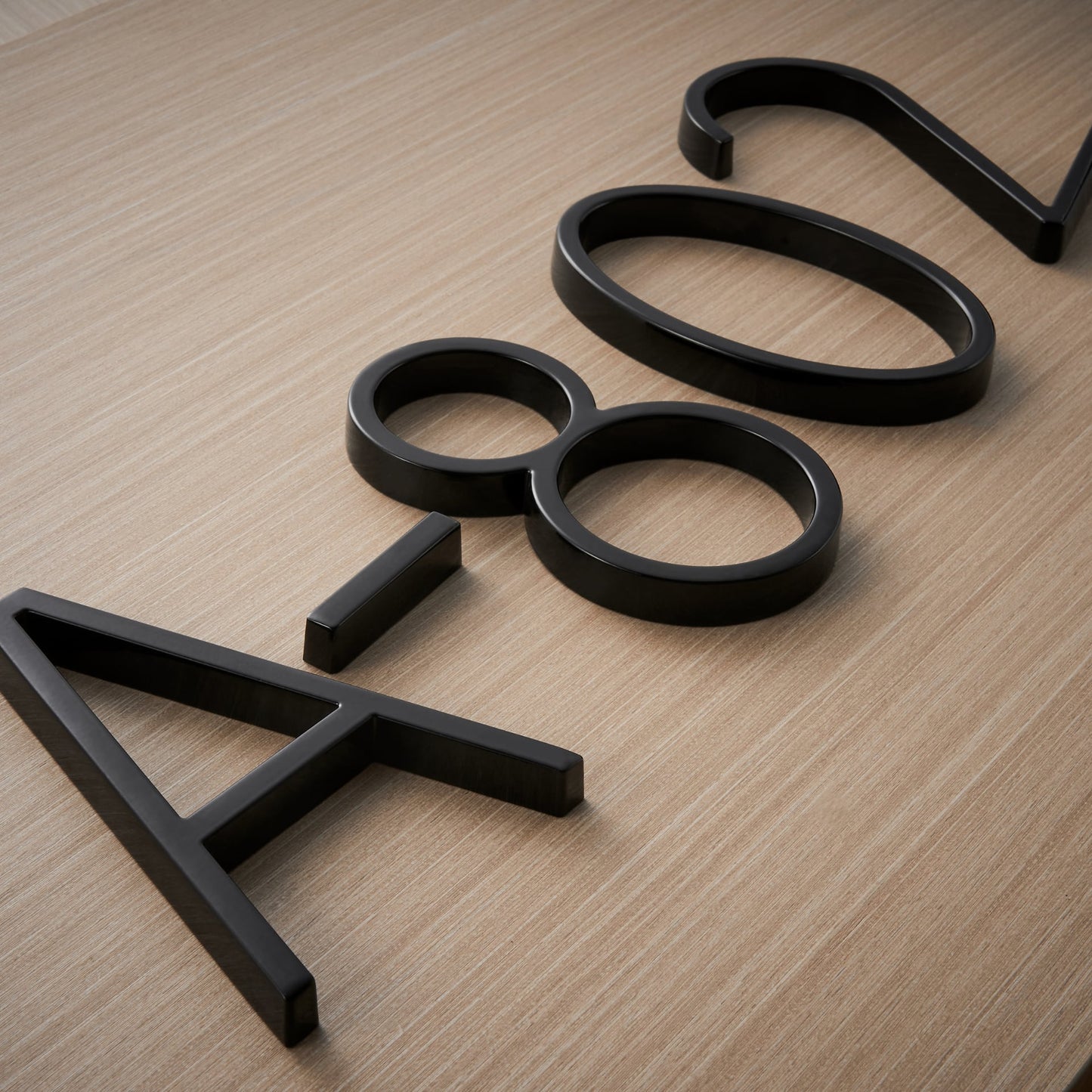 Befez | Contemporary Black Aluminum House Number Sign