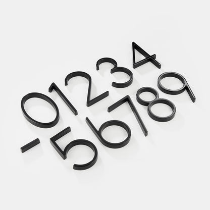 Befez | Contemporary Black Aluminum House Number Sign