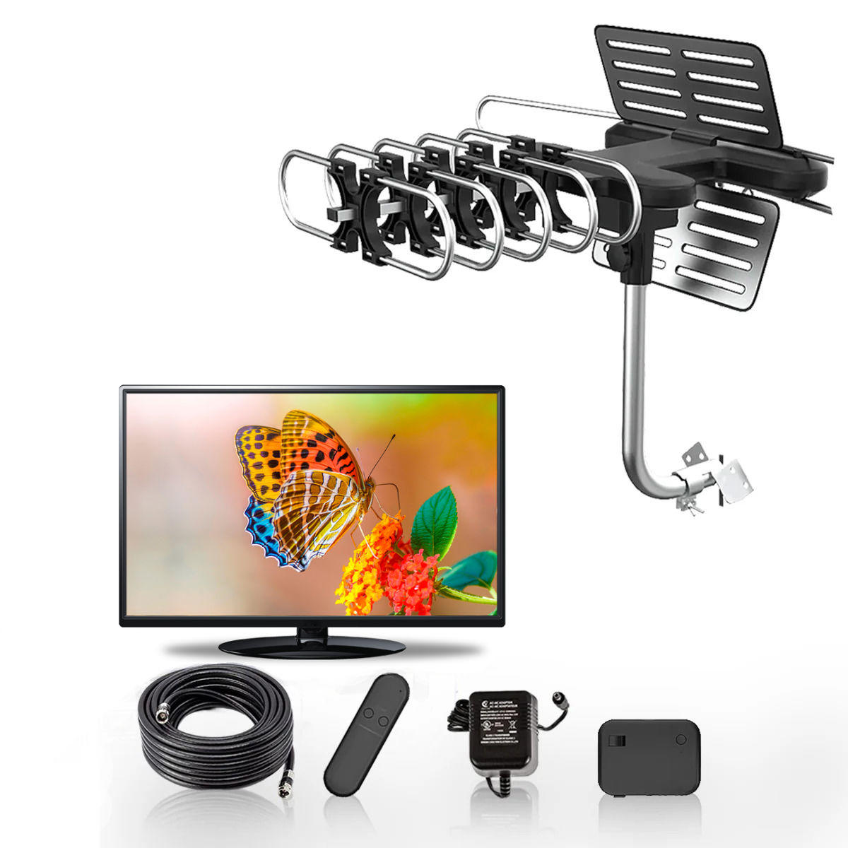 Advanced Outdoor HDTV Antenna with 360 Motor Rotation - Befez