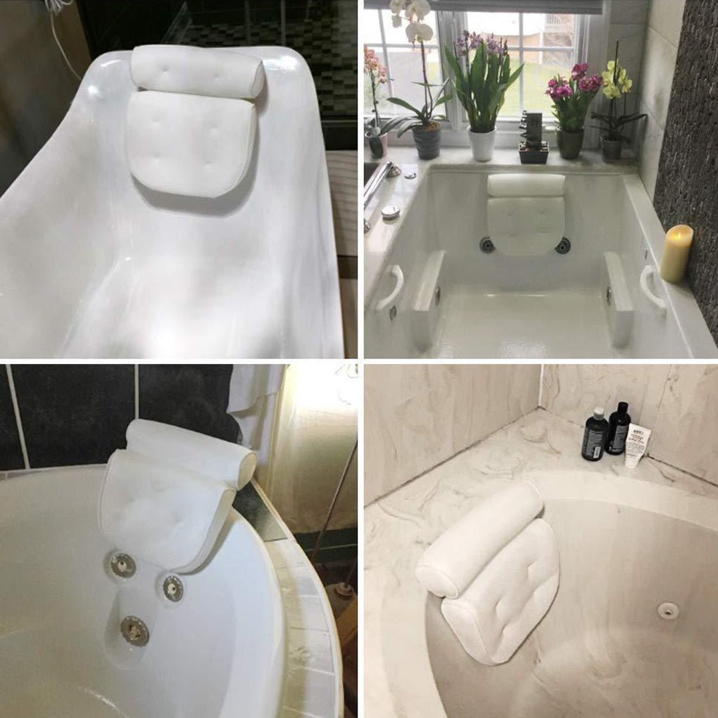 Comfortable Bath Pillow with Suction Cups