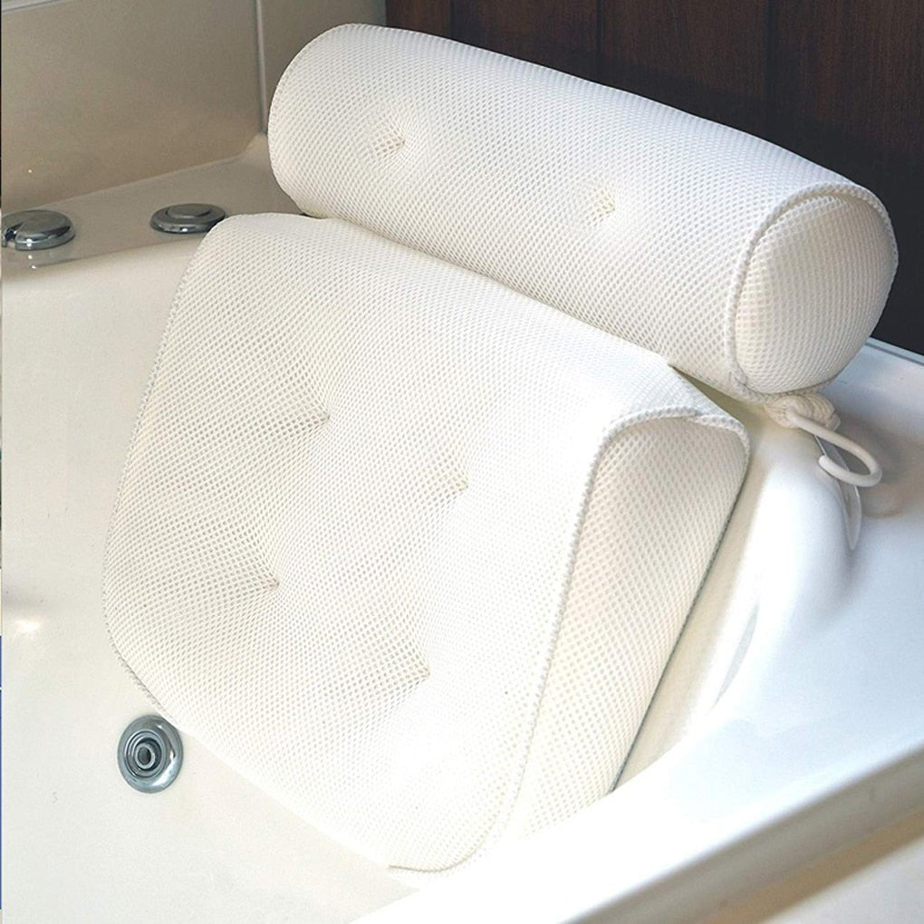 Comfortable Bath Pillow with Suction Cups