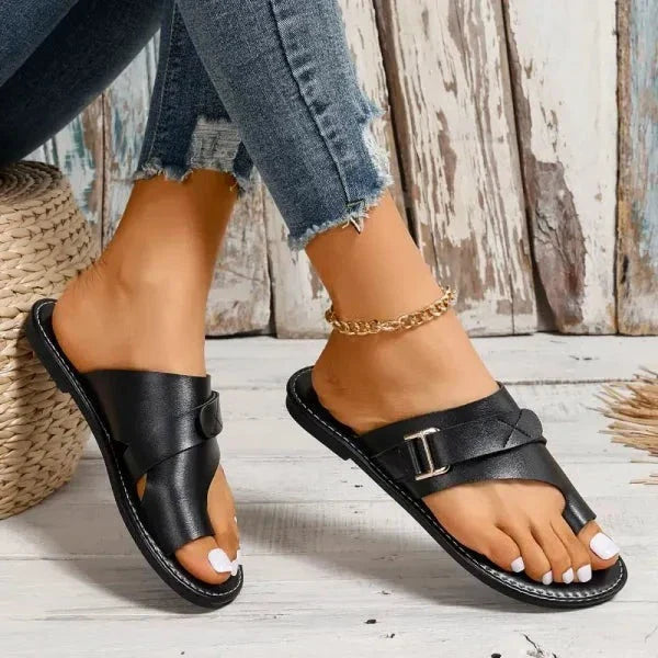 Comfortable Women's Arch Support Leather Sandals
