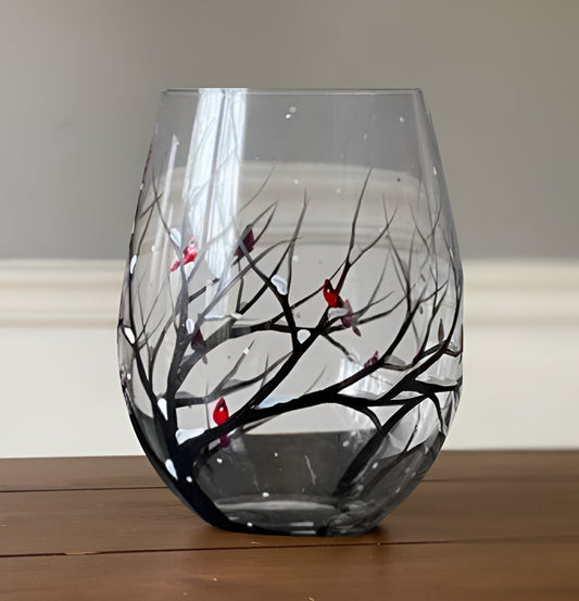 Colorful Tree Wine Glasses - Handcrafted Art Glass - Befez
