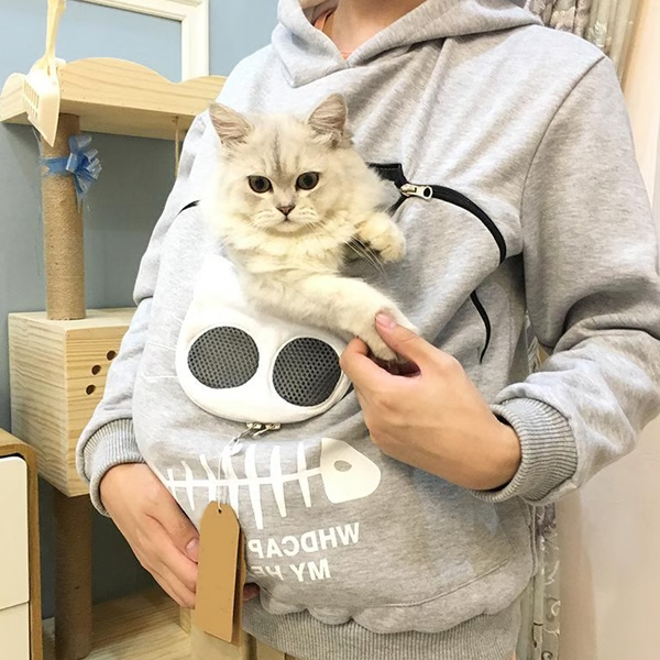 Cozy Cat Sweatshirt with Pocket - Befez