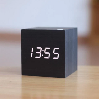 Rustic Wood LED Digital Alarm Clock - Befez