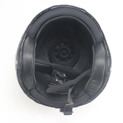 Classic Open Face Motorbike Helmet With Visor Mask
