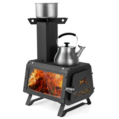 Compact Outdoor Camp Wood Stove Burner