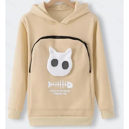 Cozy Cat Sweatshirt with Pocket