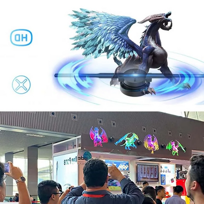 Colorful 3D Holographic Fan Light Show