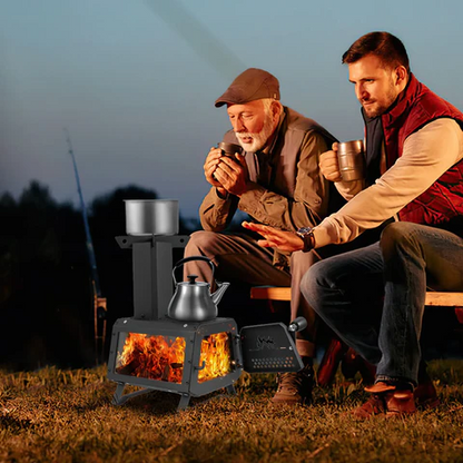 Compact Outdoor Camp Wood Stove Burner