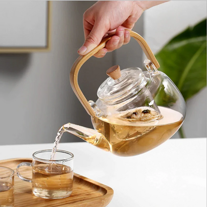 Clear Thermal Shock Resistant Glass Teapot