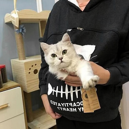 Cozy Cat Sweatshirt with Pocket