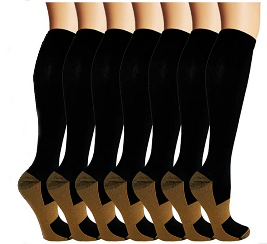 Supportive Athletic Knee High Socks (7 Pairs) - Befez