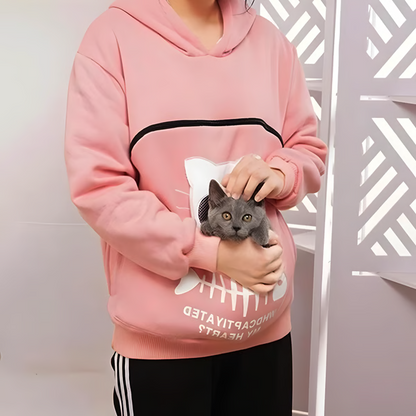 Cozy Cat Sweatshirt with Pocket