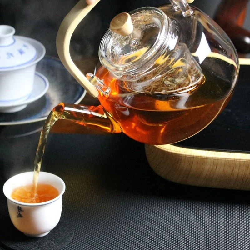 Clear Thermal Shock Resistant Glass Teapot