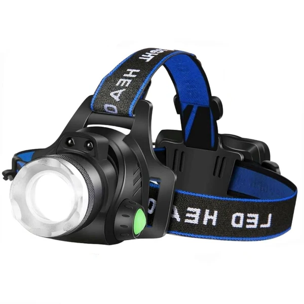 Bright Rechargeable LED Headlight Zoom Flashlight Torch - Befez