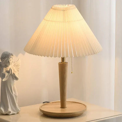 Classic Wooden Table Lamp with Shade