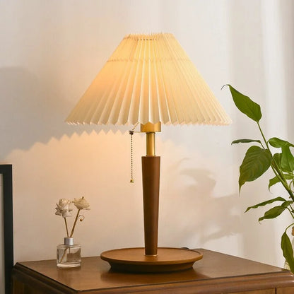 Classic Wooden Table Lamp with Shade